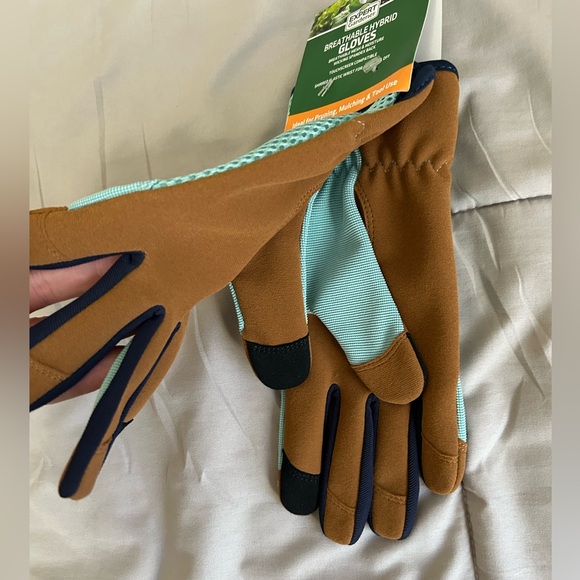 NWT Expert Gardener Garden Gloves — Mint Mesh & Suede Palms — Size M - Picture 3 of 3